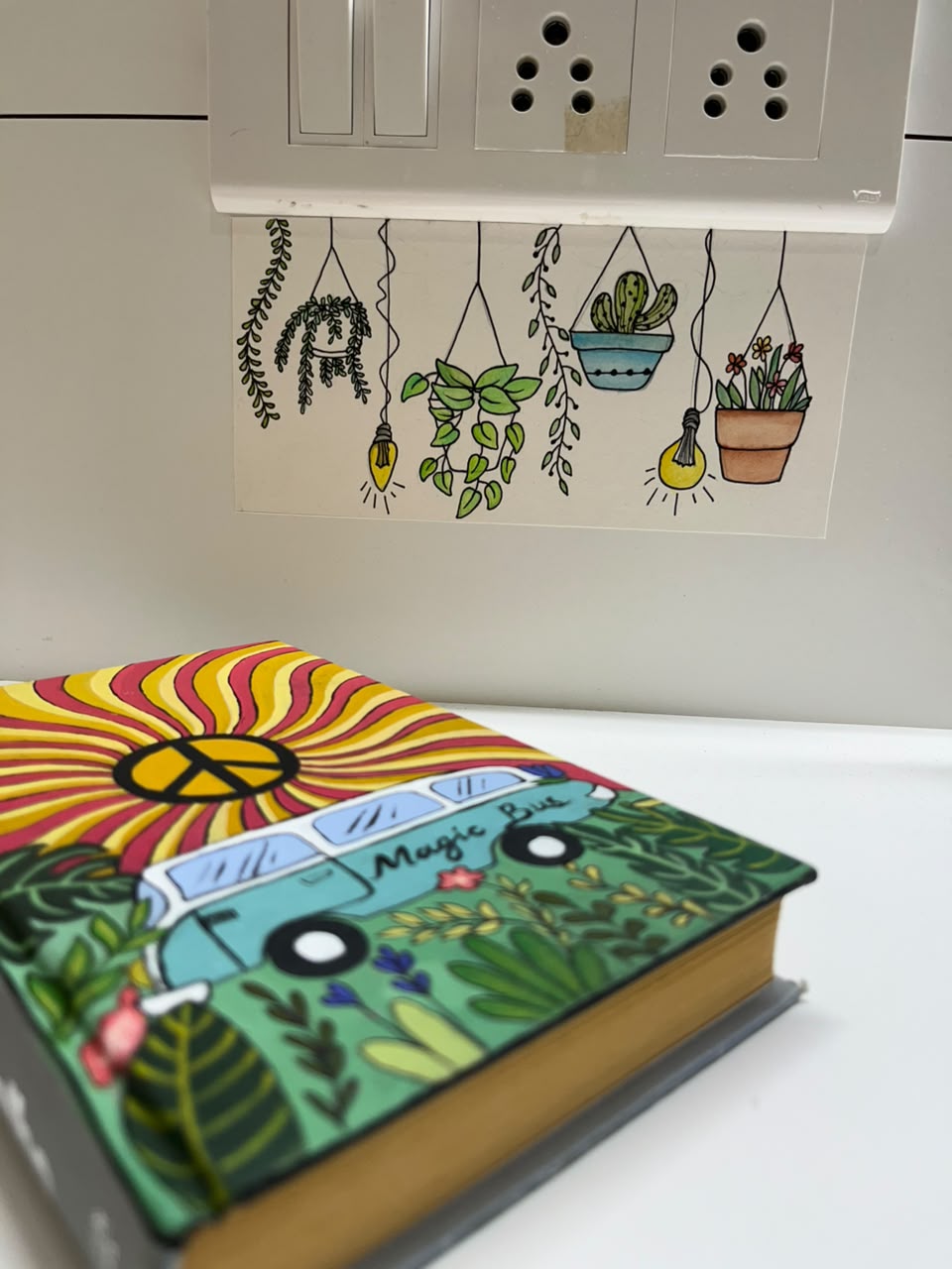 Paulo Coelho Book Cover Inspired Painting — original vibrant acrylic & ink on board by artist Vedangi Trivedi on Vedart (View angle 3)